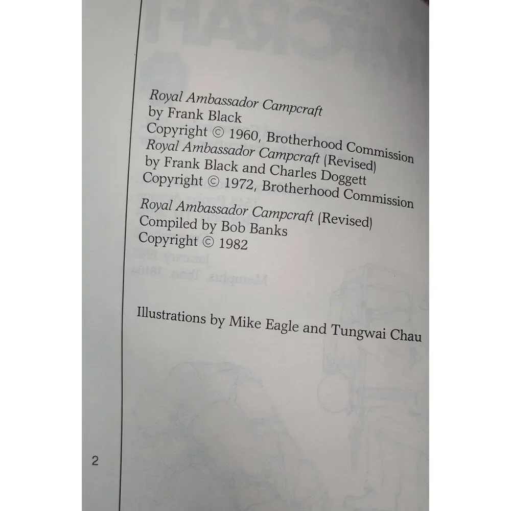 Royal Ambassador Campcraft Compiled by Bob Banks 1982 Revised Softcover survival